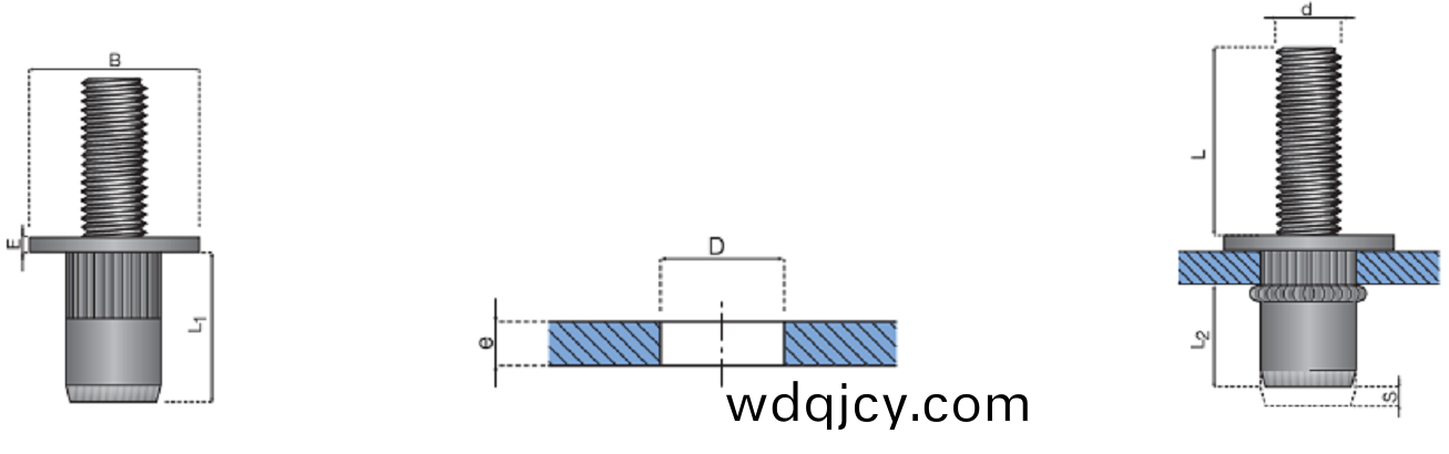 全(quan)不(bu)鏽(xiu)鋼(gang)平頭(tou)柱紋拉(la)鉚(liu)螺柱